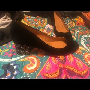 J. Crew Glitter Heels